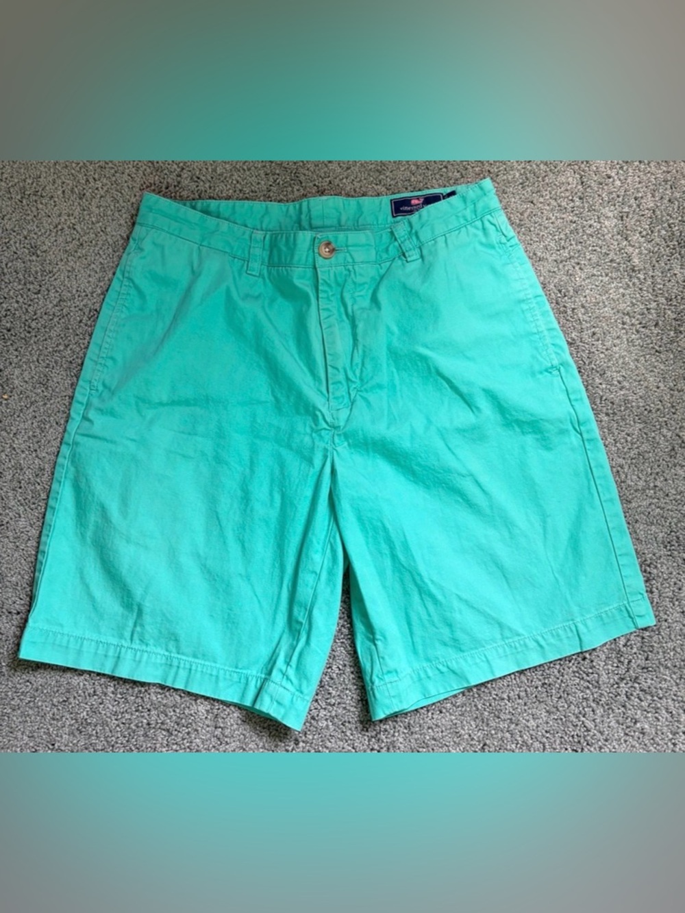 Vineyard Vines Club Shorts Mens Size 32 Teal Chino Preppy Beachy Nautical Cotton